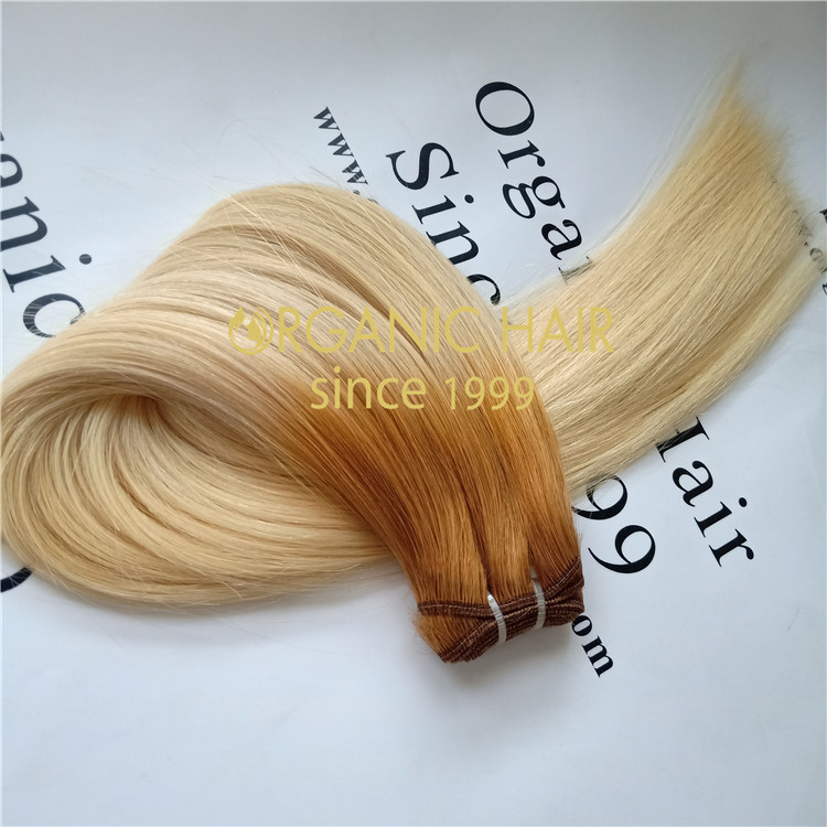 #8/60 double drawn remy high quality russian  hair weft A73
